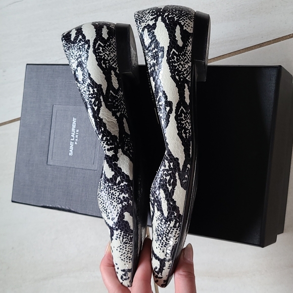 YSL Saint Laurent Flats Python Embossed Leather [size 37] - Picture 5 of 10